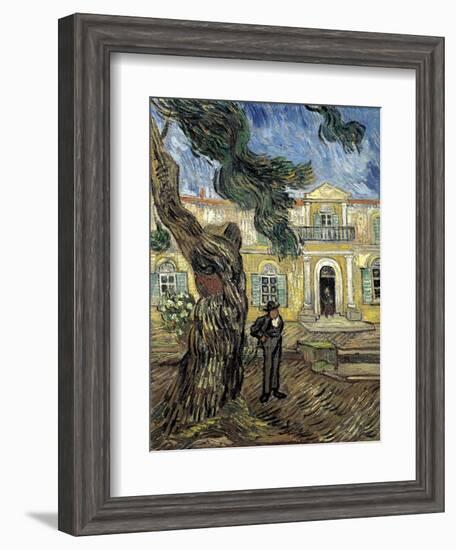 Hospital Saint Paul at Saint-Rémy-De-Provence-Vincent van Gogh-Framed Art Print