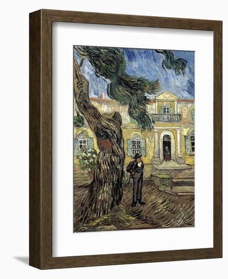 Hospital Saint Paul at Saint-Rémy-De-Provence-Vincent van Gogh-Framed Art Print