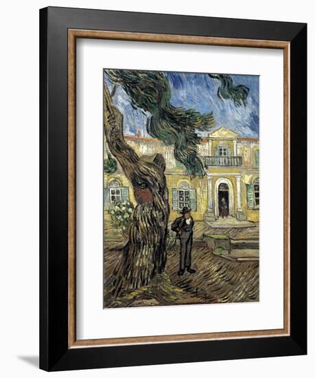 Hospital Saint Paul at Saint-Rémy-De-Provence-Vincent van Gogh-Framed Art Print