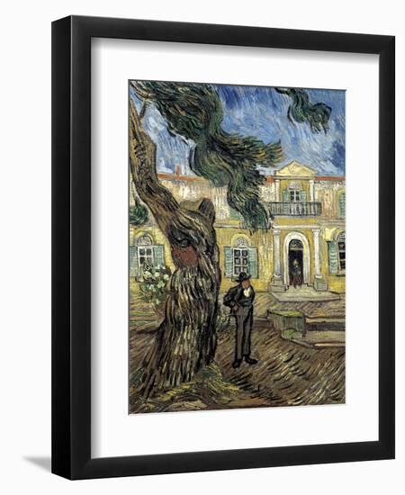 Hospital Saint Paul at Saint-Rémy-De-Provence-Vincent van Gogh-Framed Art Print