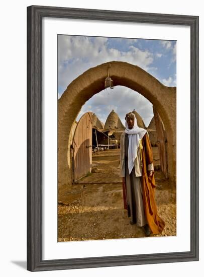 Host Greeting Us to His Mud Brick House in Harran, Turkey-Darrell Gulin-Framed Photographic Print