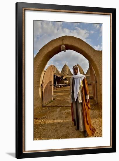 Host Greeting Us to His Mud Brick House in Harran, Turkey-Darrell Gulin-Framed Photographic Print