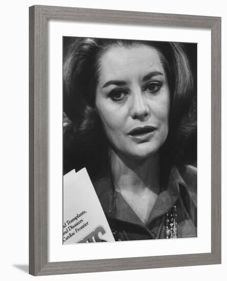 Host of NBC Program Barbara Walters-Bill Ray-Framed Premium Photographic Print