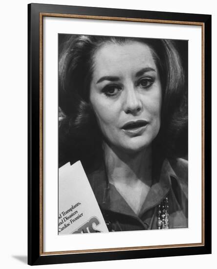 Host of NBC Program Barbara Walters-Bill Ray-Framed Premium Photographic Print