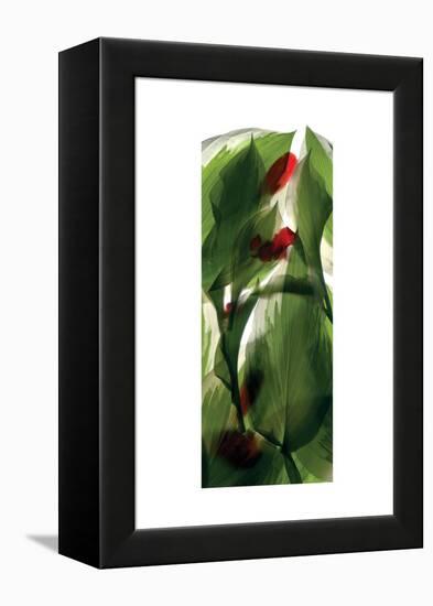 Hosta Begonia Window-Julia McLemore-Framed Stretched Canvas