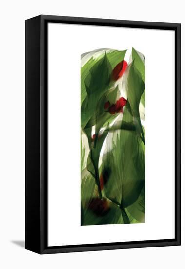 Hosta Begonia Window-Julia McLemore-Framed Stretched Canvas