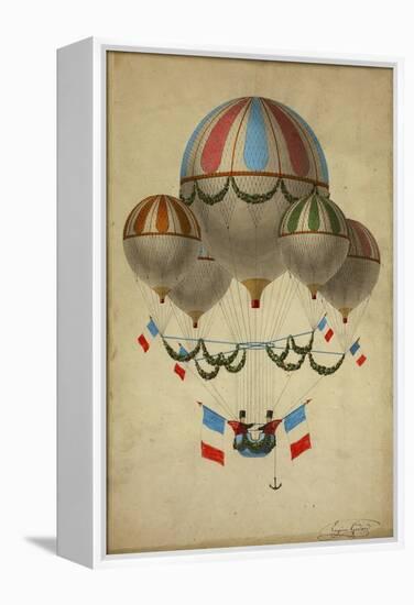 Hot Air Balloon 17-Vintage Apple Collection-Framed Premier Image Canvas