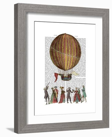 Hot Air Balloon and People-Fab Funky-Framed Premium Giclee Print