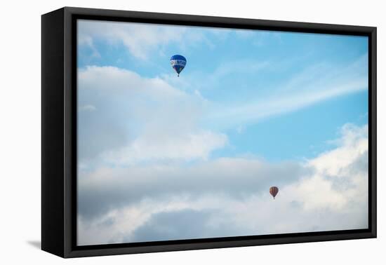 Hot Air Balloon High Above Bristol with Storm Clouds, Uk-Dan Tucker-Framed Premier Image Canvas