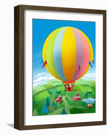 Hot Air Balloon - Humpty Dumpty-Paul Sharpe-Framed Premium Giclee Print