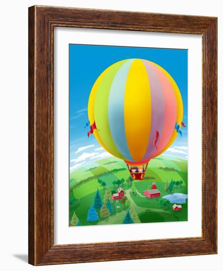 Hot Air Balloon - Humpty Dumpty-Paul Sharpe-Framed Giclee Print