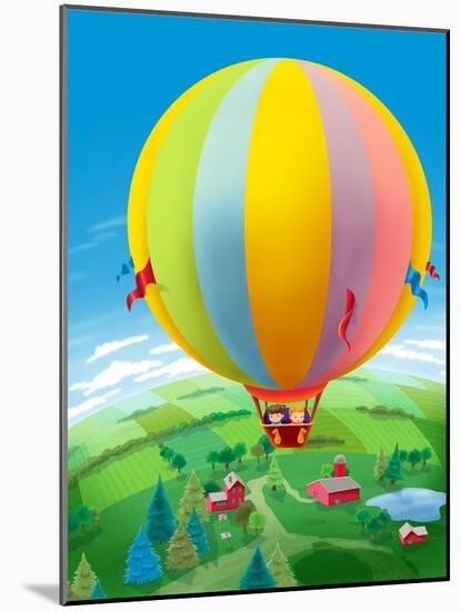 Hot Air Balloon - Humpty Dumpty-Paul Sharpe-Mounted Giclee Print