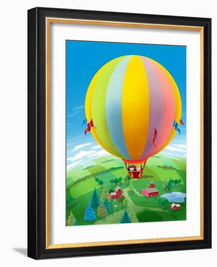 Hot Air Balloon - Humpty Dumpty-Paul Sharpe-Framed Giclee Print