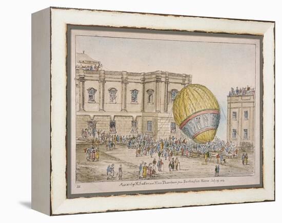 Hot Air Balloon in the Courtyard of Burlington House, Piccadilly, Westminster, London, 1814-James Gillray-Framed Premier Image Canvas