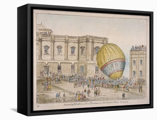 Hot Air Balloon in the Courtyard of Burlington House, Piccadilly, Westminster, London, 1814-James Gillray-Framed Premier Image Canvas