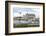 Hot-air balloon in the sky above the castle, Amboise, UNESCO World Heritage Site, Indre-et-Loire, L-Francesco Vaninetti-Framed Photographic Print