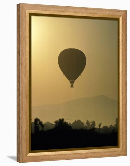 Hot Air Balloon Over Napa Valley at Sunrise, Oregon, USA-Janis Miglavs-Framed Premier Image Canvas