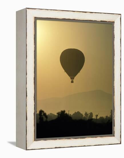 Hot Air Balloon Over Napa Valley at Sunrise, Oregon, USA-Janis Miglavs-Framed Premier Image Canvas