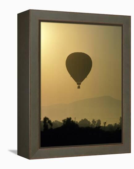 Hot Air Balloon Over Napa Valley at Sunrise, Oregon, USA-Janis Miglavs-Framed Premier Image Canvas