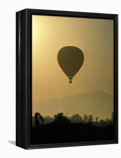 Hot Air Balloon Over Napa Valley at Sunrise, Oregon, USA-Janis Miglavs-Framed Premier Image Canvas