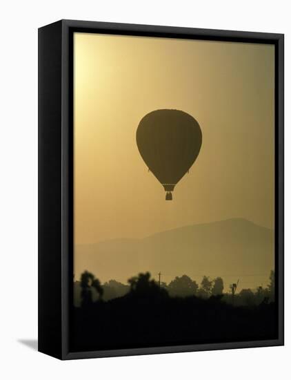 Hot Air Balloon Over Napa Valley at Sunrise, Oregon, USA-Janis Miglavs-Framed Premier Image Canvas