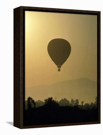 Hot Air Balloon Over Napa Valley at Sunrise, Oregon, USA-Janis Miglavs-Framed Premier Image Canvas