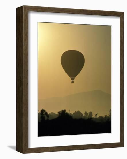 Hot Air Balloon Over Napa Valley at Sunrise, Oregon, USA-Janis Miglavs-Framed Photographic Print