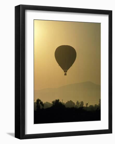 Hot Air Balloon Over Napa Valley at Sunrise, Oregon, USA-Janis Miglavs-Framed Photographic Print