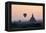 Hot Air Balloon over Temples on a Misty Morning at Dawn, Bagan (Pagan), Myanmar (Burma)-Stephen Studd-Framed Premier Image Canvas