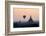 Hot Air Balloon over Temples on a Misty Morning at Dawn, Bagan (Pagan), Myanmar (Burma)-Stephen Studd-Framed Photographic Print