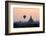 Hot Air Balloon over Temples on a Misty Morning at Dawn, Bagan (Pagan), Myanmar (Burma)-Stephen Studd-Framed Photographic Print