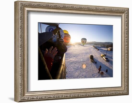 Hot-Air Balloon, Passengers, Start, Italy, Gardasee-Ralf Gerard-Framed Photographic Print