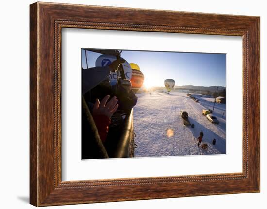 Hot-Air Balloon, Passengers, Start, Italy, Gardasee-Ralf Gerard-Framed Photographic Print