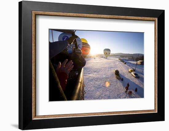 Hot-Air Balloon, Passengers, Start, Italy, Gardasee-Ralf Gerard-Framed Photographic Print