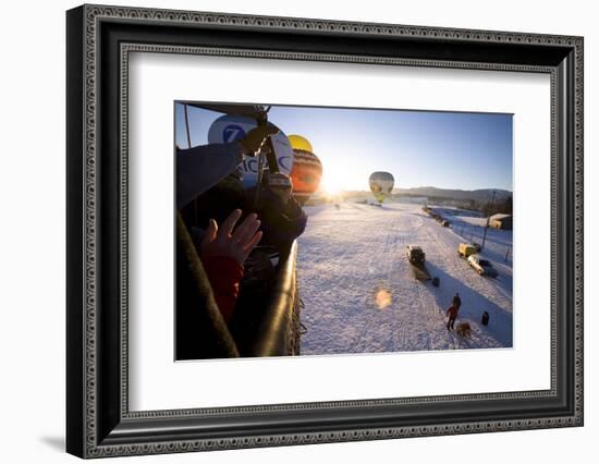 Hot-Air Balloon, Passengers, Start, Italy, Gardasee-Ralf Gerard-Framed Photographic Print