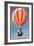 Hot Air Balloon Tours - Vintage Sign-Lantern Press-Framed Art Print