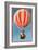 Hot Air Balloon Tours - Vintage Sign-Lantern Press-Framed Art Print
