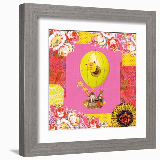 Hot-Air Balloon Trip-Mademoiselle Tralala-Framed Art Print