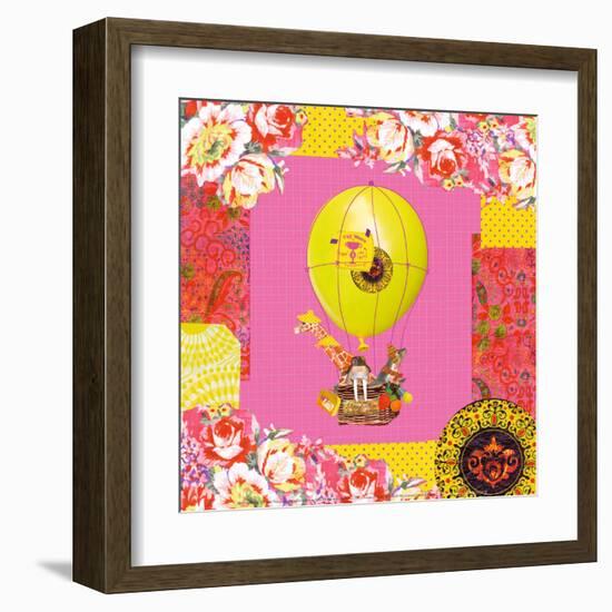 Hot-Air Balloon Trip-Mademoiselle Tralala-Framed Art Print