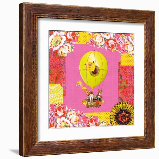 Hot-Air Balloon Trip-Mademoiselle Tralala-Framed Art Print