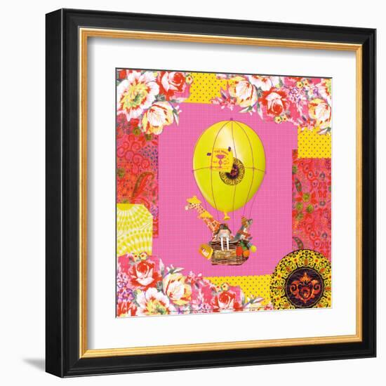 Hot-Air Balloon Trip-Mademoiselle Tralala-Framed Art Print