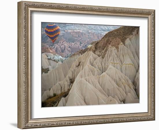 Hot Air Balloon View of the Landforms of Cappadoccia, Turkey-Darrell Gulin-Framed Photographic Print