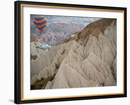 Hot Air Balloon View of the Landforms of Cappadoccia, Turkey-Darrell Gulin-Framed Photographic Print