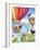 Hot Air Balloon with Dog and Cat-MAKIKO-Framed Giclee Print