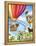 Hot Air Balloon with Dog and Cat-MAKIKO-Framed Premier Image Canvas