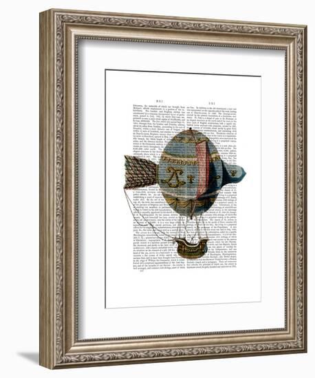 Hot Air Balloon with Tail Feather-Fab Funky-Framed Art Print