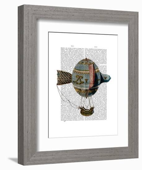 Hot Air Balloon with Tail Feather-Fab Funky-Framed Art Print