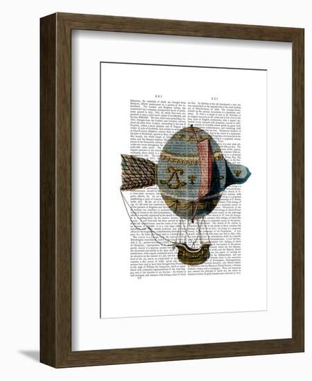 Hot Air Balloon with Tail Feather-Fab Funky-Framed Art Print