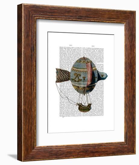 Hot Air Balloon with Tail Feather-Fab Funky-Framed Art Print