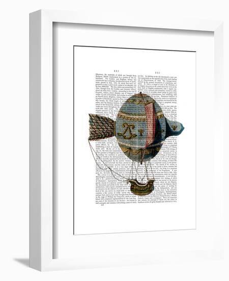 Hot Air Balloon with Tail Feather-Fab Funky-Framed Art Print